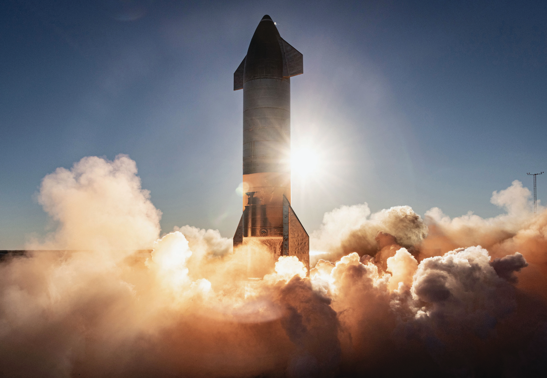 SpaceX’s Starship SN8 prototype shortly after liftoff from Boca Chica, Texas, December 9, 2020 (Courtesy SpaceX)